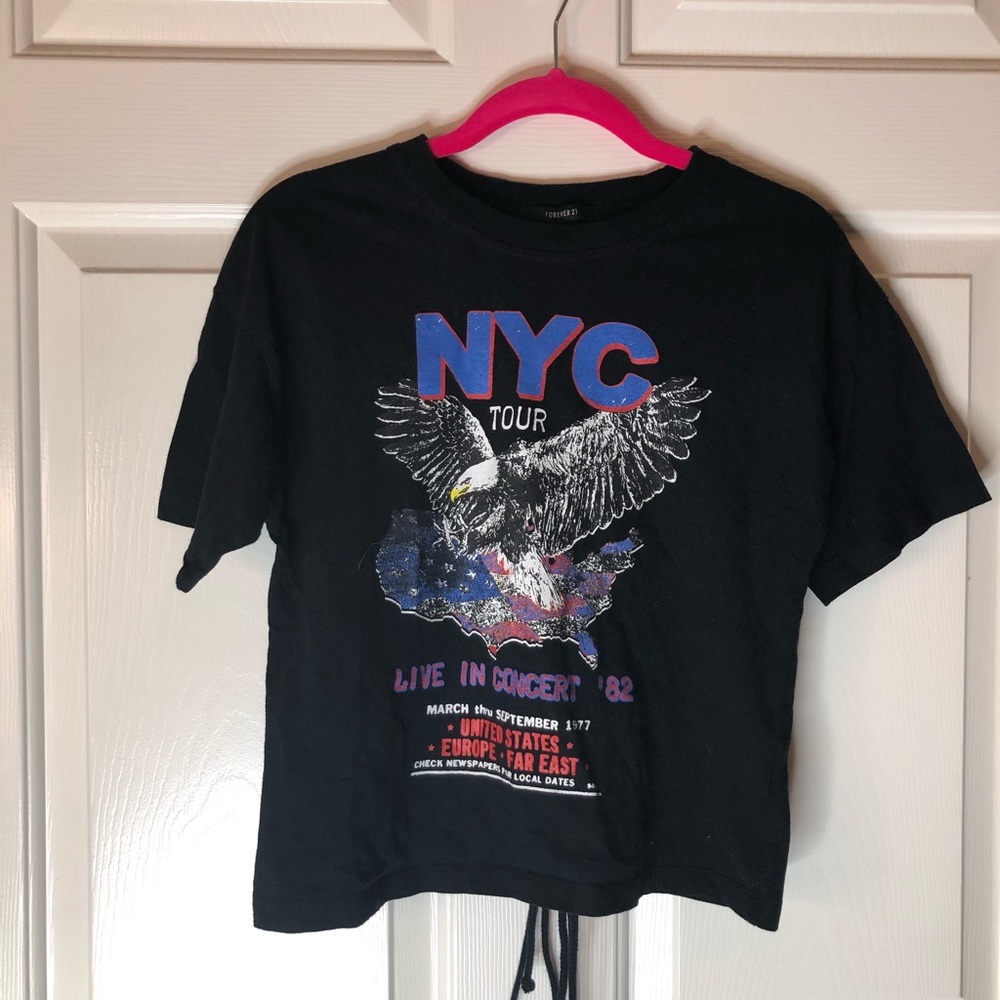 Cropped band tee